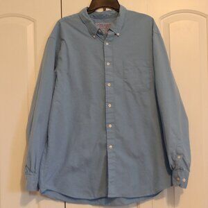 Saddlebred Mens button down Vintage Oxford Blue 100% Cotton Size XXL